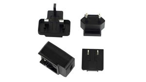 Power Supply 264V 300mA 5W UK Type G (BS1363) Plug / Euro Type C (CEE 7/16) Plug / US Plug - USB A Socket